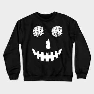 funny cheer pumpkin cheerleader halloween Crewneck Sweatshirt